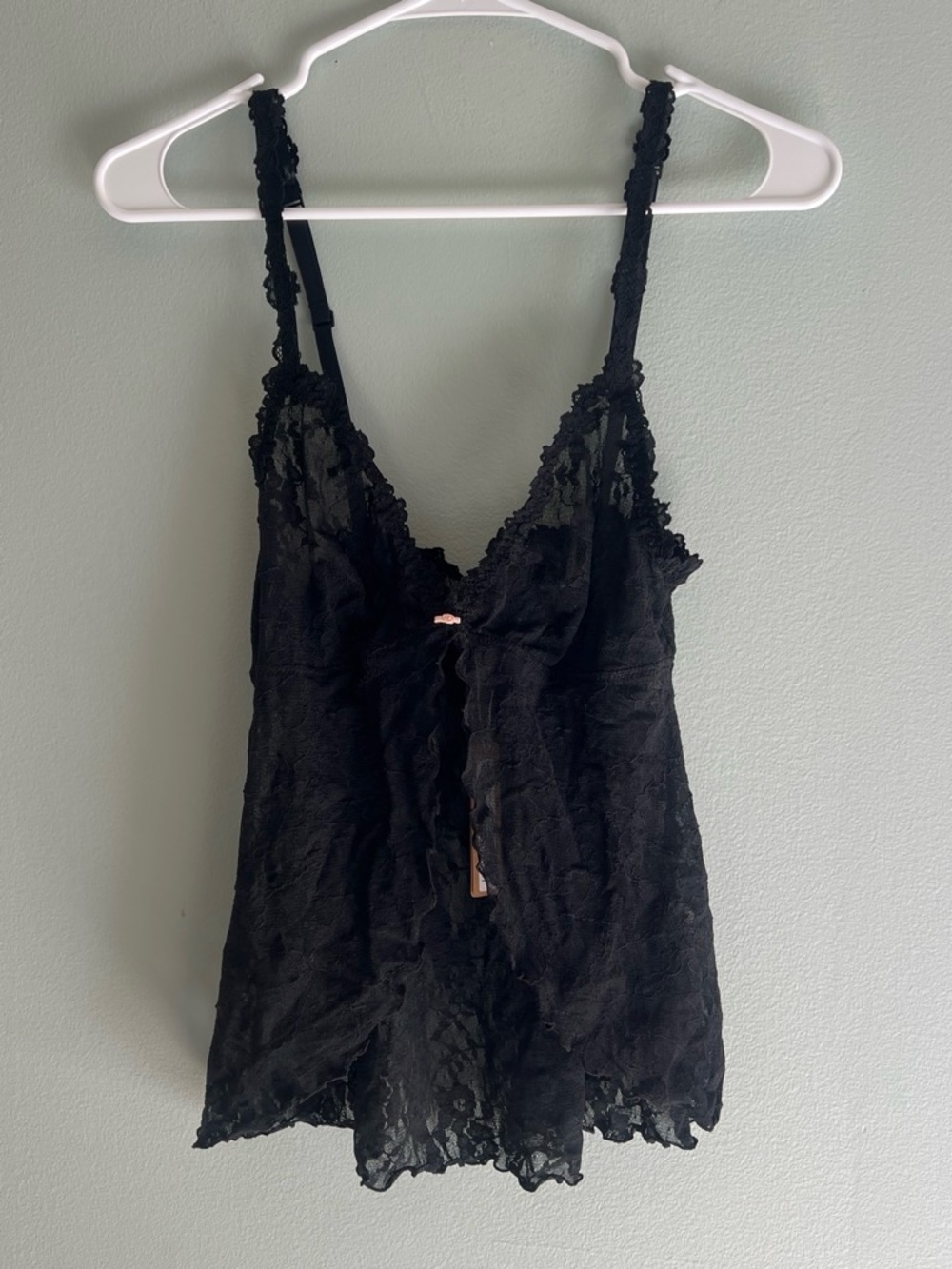 Skims NWT Never worn Black Stretch Lace Babydoll Top Size M Lingerie Intimate